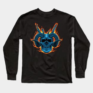 Skull flames Long Sleeve T-Shirt